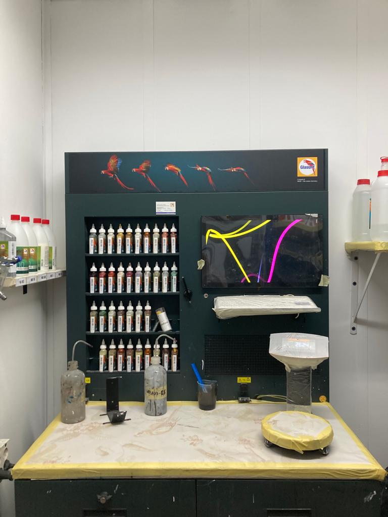 mesa banco pintura - empresa autobox alzira